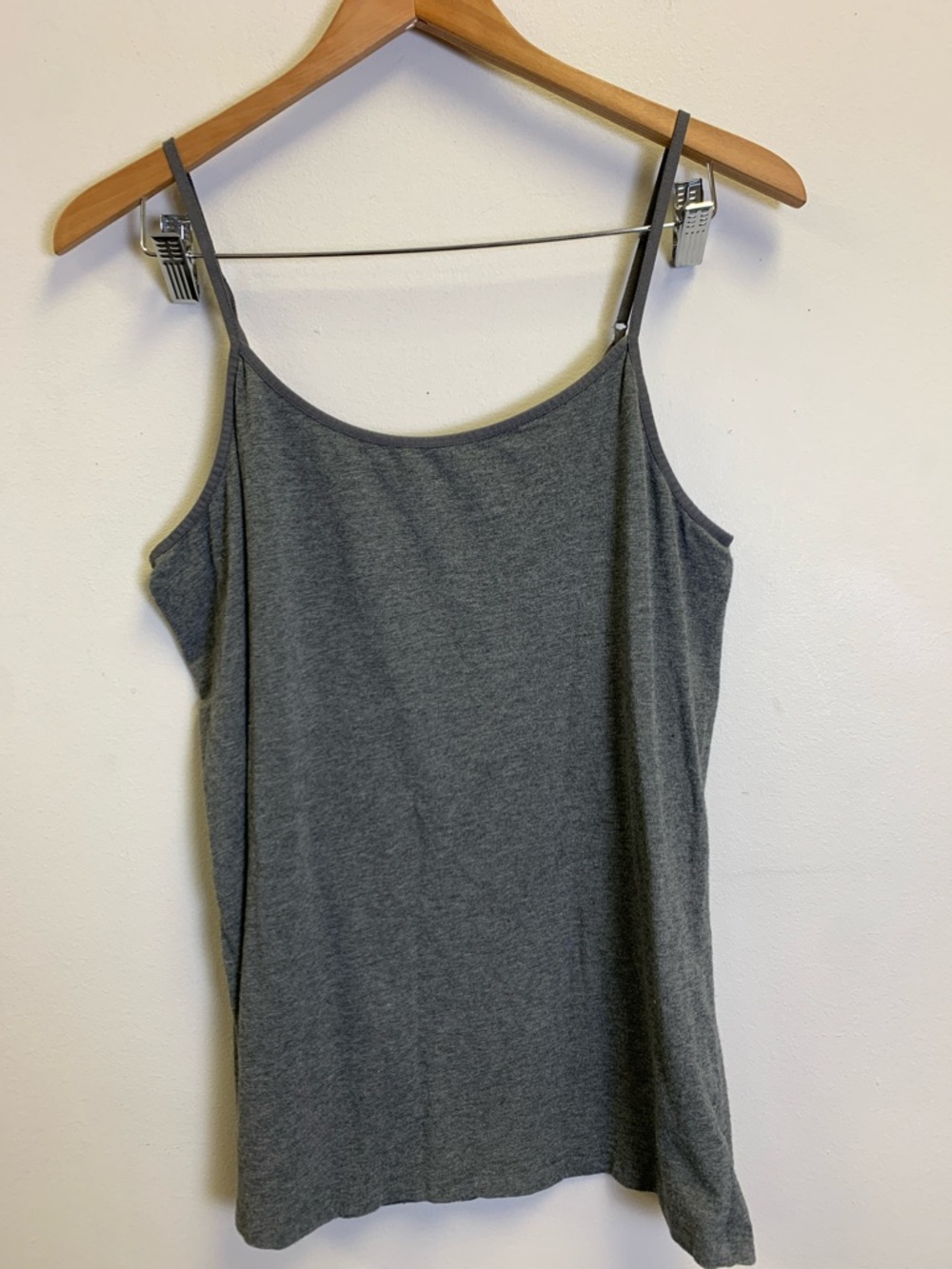 Time and Tru Gray Slim-Strap Cami Tank